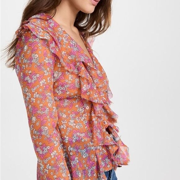 Free People Floral Sheer Nina Blouse - Picture 16 of 16